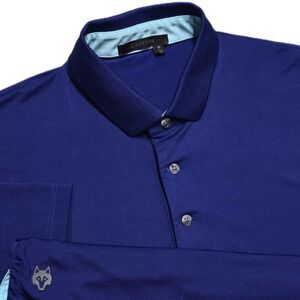 Greyson Polo Shirt Mens M Navy Blue SS Performance Golf Stretch